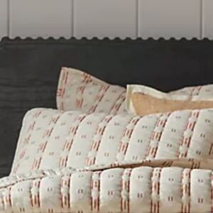 Anthropologie Nera Yarn Dye Jacquard Striped King Shams